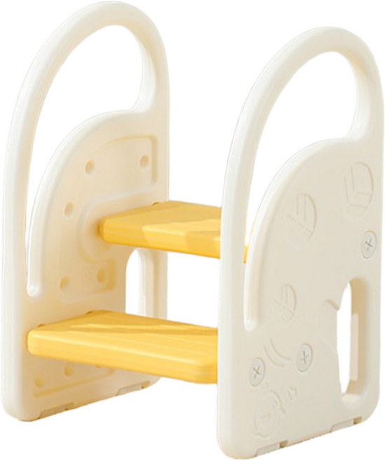 ZH지호 트랜스폼 안전가드 2단 3단 아기 디딤대, 옐로우2단
