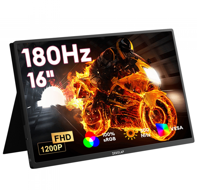 제우스랩 p16 plus 16인치 180Hz 포터블 게임용 모니터 여행용 사무실용, 35.4cm