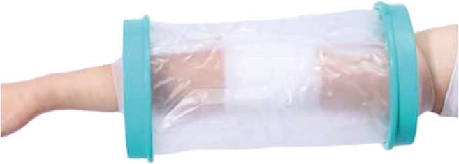 플렉스라인 성인용 깁스 방수커버 팔꿈치 M, 블루, 1개