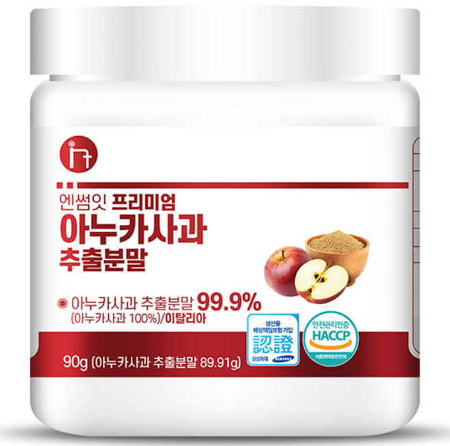 엔썸잇 프리미엄 아누카사과 추출분말 100% 비오틴, 90g, 4개