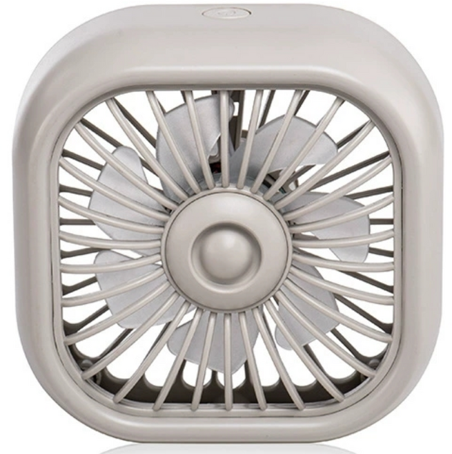 차량용 송풍구 에어컨 거치식 USB 선풍기 에어 쿨링팬 LED 써큘레이터, 1개, 아이보리