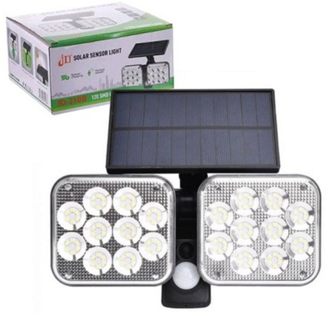 태양광 동작감지 모션센서 태양열 야외 현관 외부 벽등, 1개, 블랙