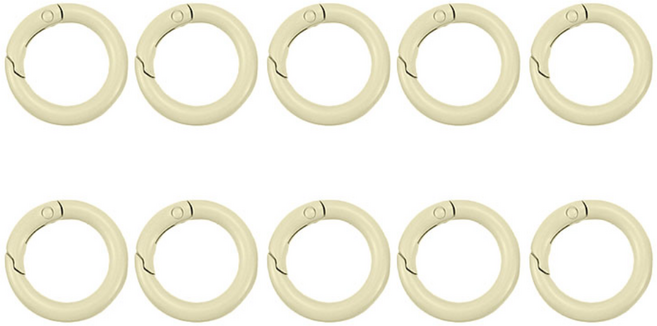 컬러오링 외경33mm 내경25mm 고리 오링 오픈형O링, 10개, 베이지