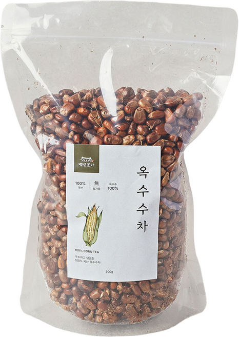 백년본가 첨가물 없는 100% 국산 볶은 옥수수차, 3개, 1개입, 500g