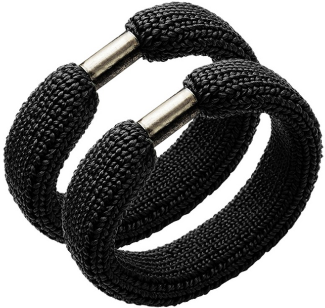 라이반 군인 바지 밑단 고무링 입대 준비물, 2개, 블랙