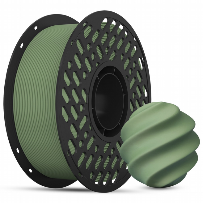 3D프린터 매트 PLA 필라멘트 1.75mm 1kg 무광 뱀부랩 P1S X1C A1 호환, 올리브 그린, 무광 시리즈