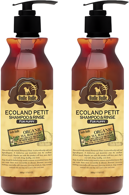 로쎄앙 부들부들 에코랜드 쁘띠 반려견 샴푸앤린스, 500g, 2개