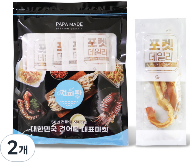 포켓데일리 바베큐 페스츄리 오징어 30gx5개입 150g, 2개