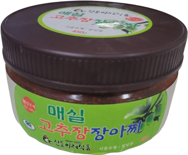 [전통이레식품] 하동 100% 국내산 매실고추장 짱아찌450g, 450g