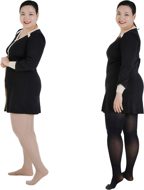 엔조이핏 80D 빅사이즈 스타킹 2매입 고탄력 검정 살색 2XL 팬티스타킹