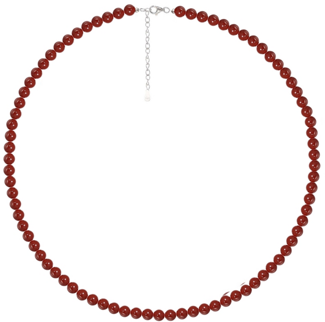 에르모사제이 N100 실버 925 레드 원석 레이어드 은목걸이