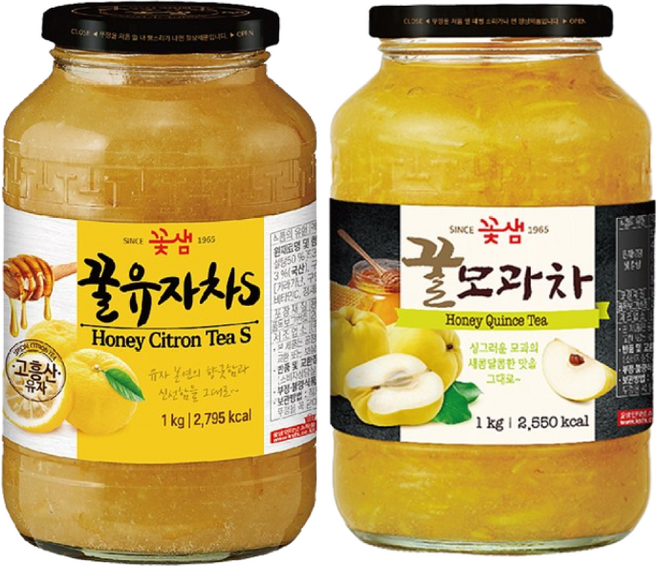 꽃샘 꿀유자차S 1kg *꿀모과차 1kg