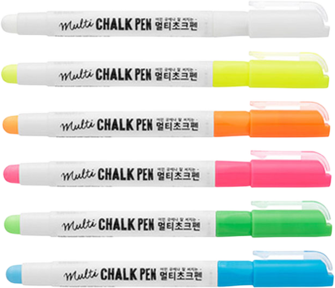 문교 멀티초크펜 낱개 보드펜 유리펜 물칠판 사무용, 백색, 1개