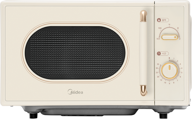 신출시 마이디어 플랫 레트로 전자레인지 다이얼식 20L, MMO20C2F1-MMPBWH
