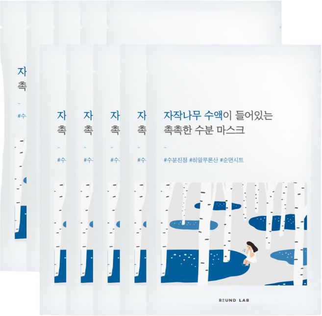 라운드랩 자작나무 수분 마스크 25ml, 10개입, 1개