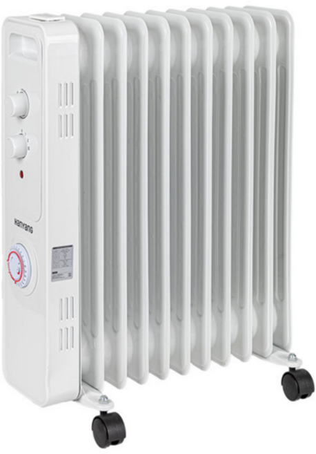 (본사공식) 한양테크 타이머 전기 라디에이터 5핀/7핀/9핀/11핀/15핀 동파방지 가정용 업소용, 타이머 라디에이터 11핀(화이트 HYR-11)