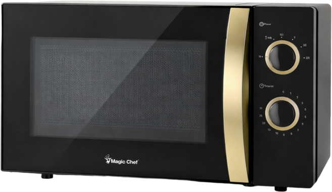 매직쉐프 레트로 다이얼 전자레인지 20L 블랙, 세라믹글라스
