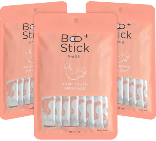 바잇미 반려동물 부스틱 짜먹는 간식, 닭, 14g, 24개