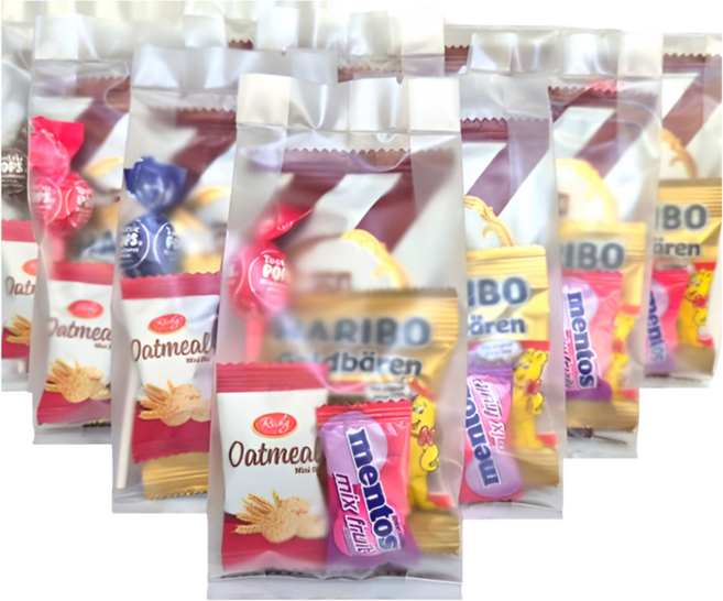 간식세트 [ 스티커 포함 ] 어린이집 답례품 학원 학교 교회 단체, 1개, 10