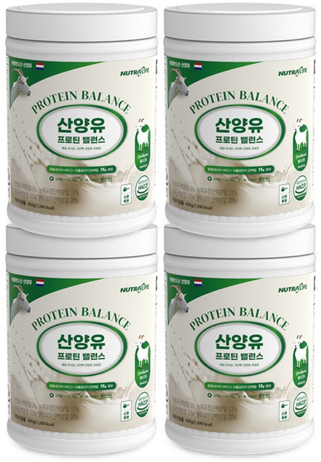 뉴트라라이프 산양유 프로틴 밸런스 450g (15일분), 4개