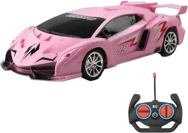ANYOU RC카 충전 무선 고속 RC카 레이싱, 1개, 핑크 람보르기니