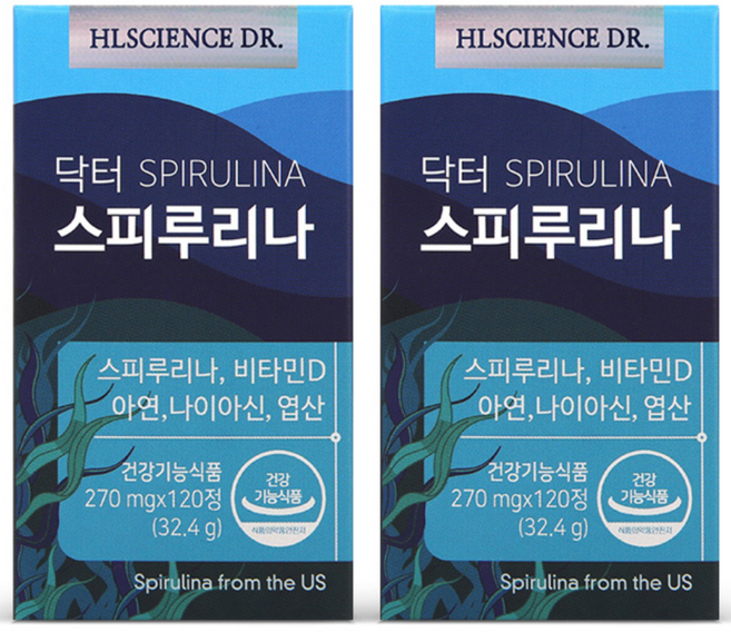 닥터 스피루리나 하와이안 스피루리나, 120정, 2박스