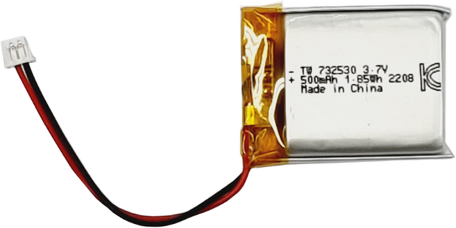 3.7V 배터리 500mAh 732530 리튬폴리머, 1개