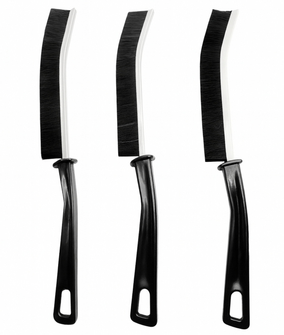 이루지니 업그레이드 틈새 다용도 청소솔 세트, 3개, 블랙