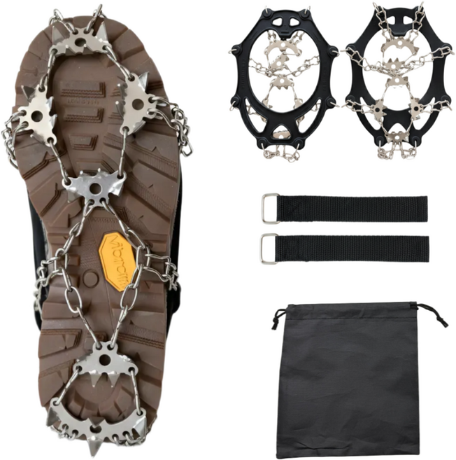 템픽스 겨울산행 등산화 24피크 아이젠, 블랙