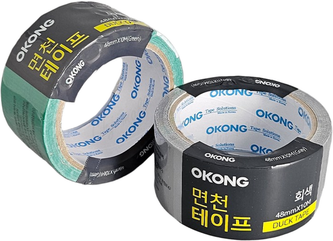 오공 포장용 면천 테이프 회색 48mm x 10m, 18개