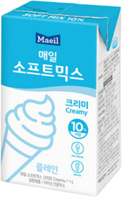 매일 소프트믹스 크리미1000mL 10개입(1box)/아이스크림믹스용/소프트아이스크림/무, 10개, 1L