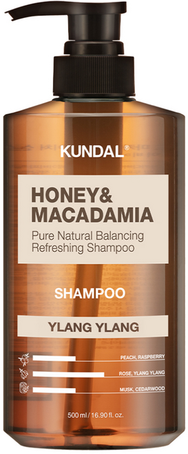 쿤달 허니 앤 마카다미아 네이처 샴푸 일랑일랑, 500ml, 1개