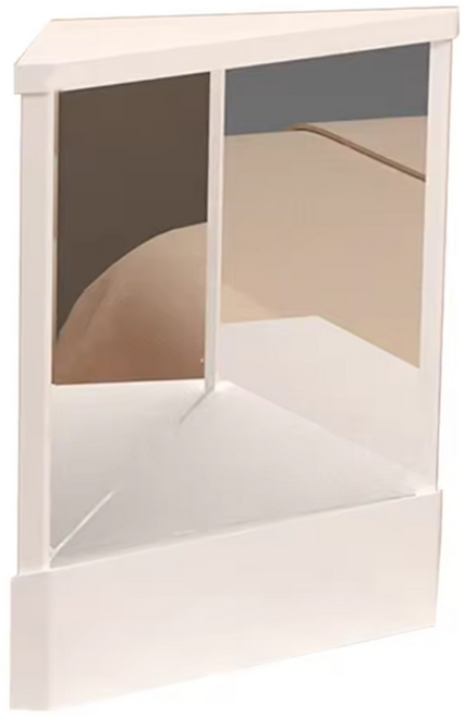 털보몰 남이보는 내얼굴 좌우 무반전 거울, 화이트, 1개