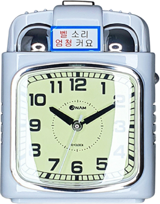 [아남시계] 시끄러운 야광 알람 시계 킹콩시계 H791, 화이트(WT)
