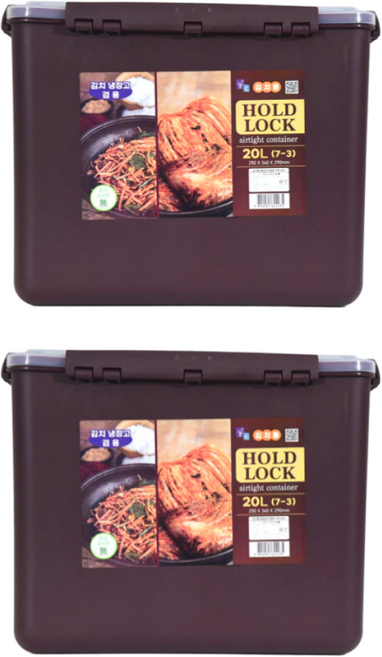 김치냉장고 겸용 김치통 20 리터 2개 1세트 김치락, 20L