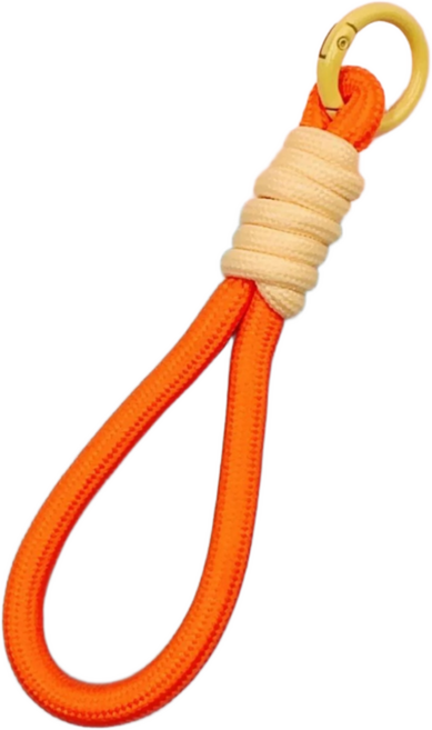 심플 핸드폰 스트랩 로프 키링(1+1), 오렌지, 2개