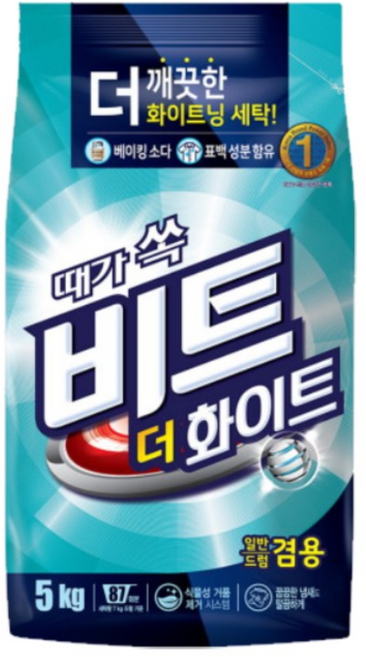 비트 더 화이트 분말세제 본품, 5kg, 1개