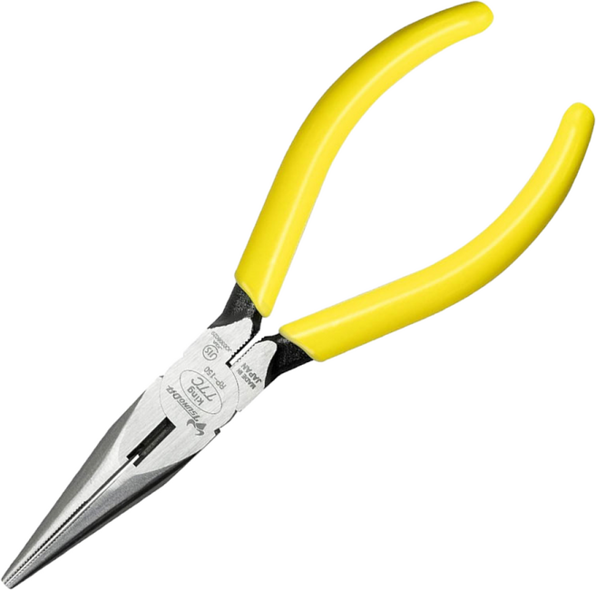 츠노다 롱노우즈 플라이어 150mm(6인치) RP-150 일본 수공구 라디오펜치, 1개