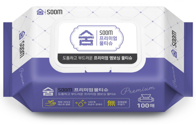 숨 프리미엄 물티슈 캡형 100매