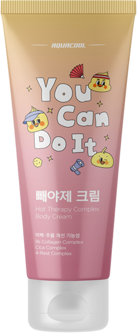 (핫딜/유통기한 26.06.27) 아쿠아쿨 빼야제 크림 / 셀룰라이트 인체시험 완료 바디 슬리밍 발열 주름개선 미백, 1개, 120ml