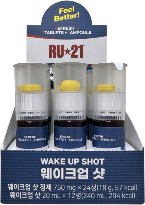 RU21 웨이크업 샷, 12개, 20ml
