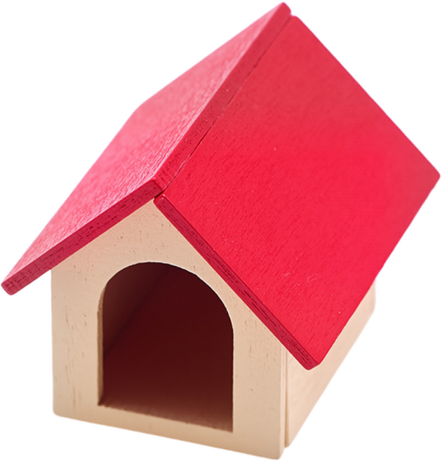 패밀리트리 미니어쳐 강아지 펫 하우스, 빨간(소형), 1개