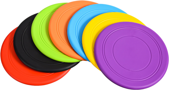 소프트 경량 프리스비 강아지 원반 훈련용품, 오렌지, 1개