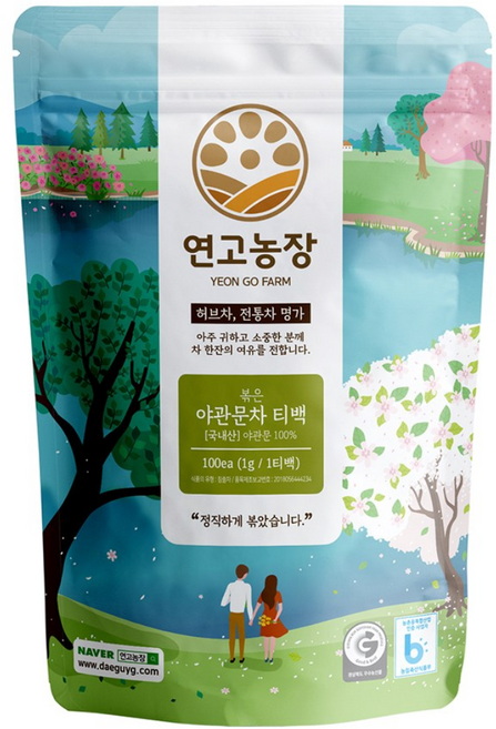연고농장 국내산 볶은 야관문차 삼각티백, 1g, 100티백(100T*1봉), 25개입