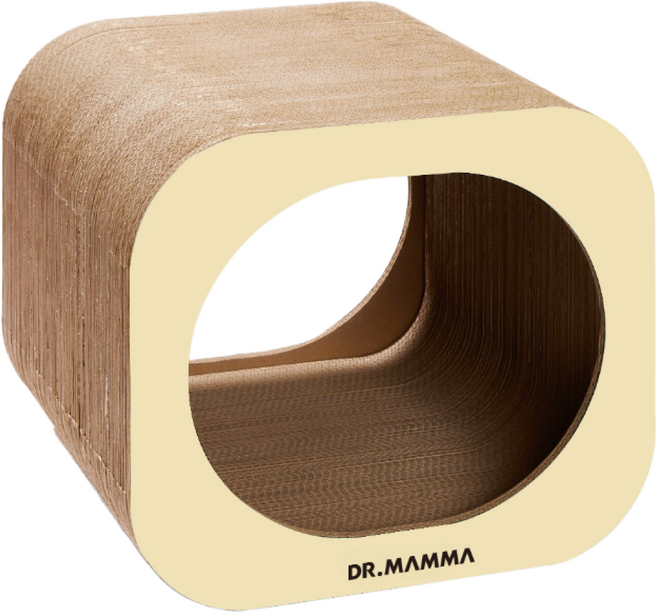 [공식몰]닥터맘마 슥슥 스크래처 고양이 터널형 대형 특대형, 1개, 베이지