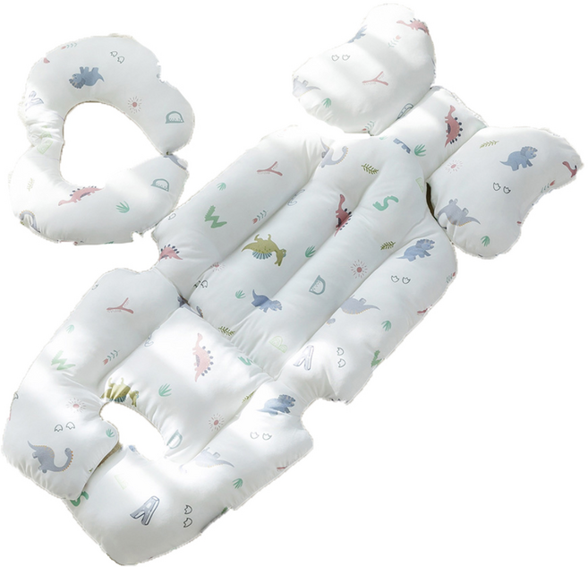 베베누보 사계절 더블라이너 양면 유모차시트 + 목쿠션, 알파벳다이노, 1개