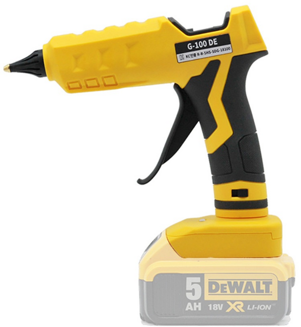 스파크 무선 충전 글루건 핫멜트 실리콘총 디월트 호환 G-100DE, 1개