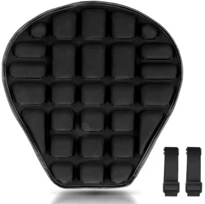 킹콩 오토바이 허리 보호 충격방지 에어쿠션 안장 방석, 1개, 블랙