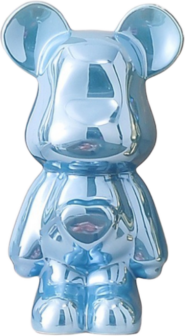 리틀보트 하트 베어브릭 세라믹 장식 저금통, 블루