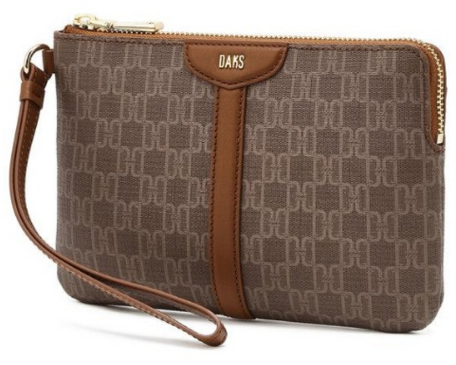 닥스 여성용 세인트바넷 DD패턴 가죽 미니 클러치백 DCWA6E804W2